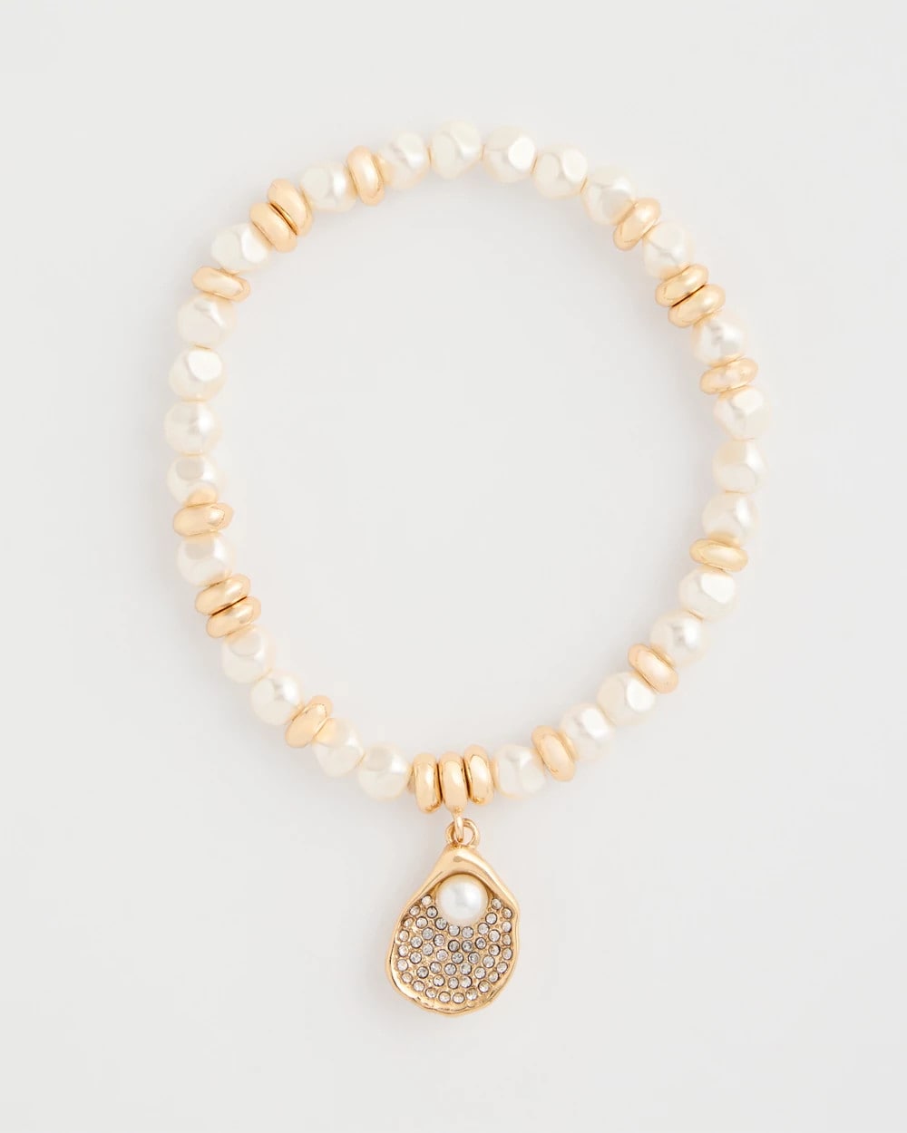 Chico's Pearlescent Stretch Charm Bracelet