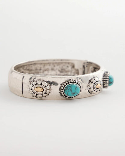 Chico's Turquoise Mixed Metal Bangle