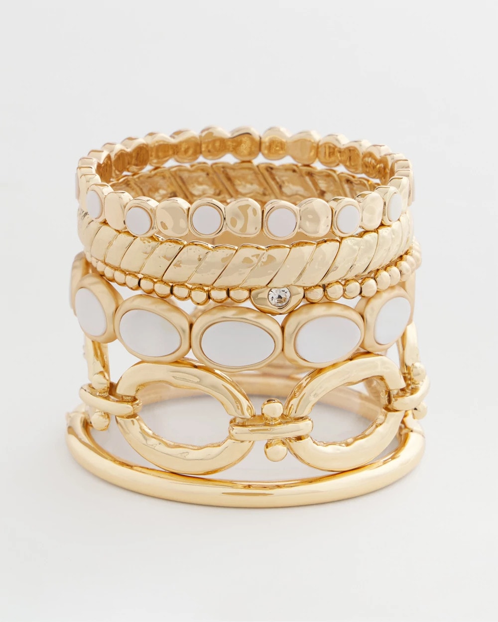 Chico's Pearl Mini Circle Stretch Bracelet