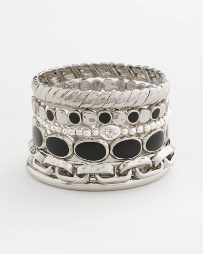 Chico's Black Large Stretch Bracelet
