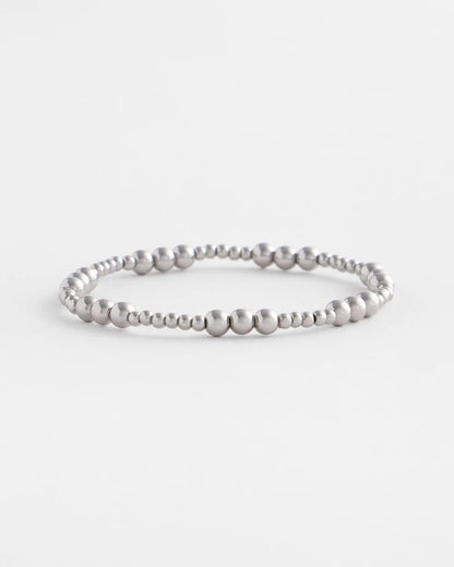 Chico's Silver-tone Small Bead Stretch Bracelet