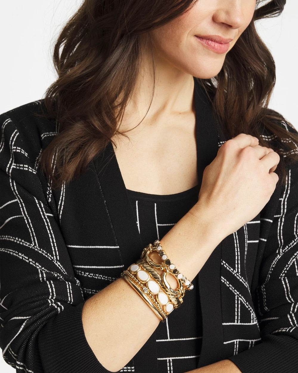 Chico's Pearlescence Stretch Bracelet