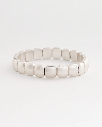 Chico's Silvertone Stretch Bracelet