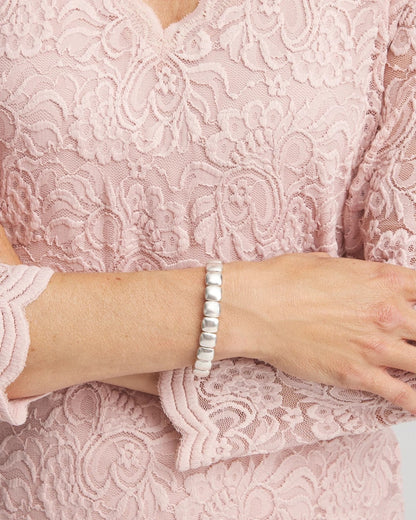 Chico's Silvertone Stretch Bracelet