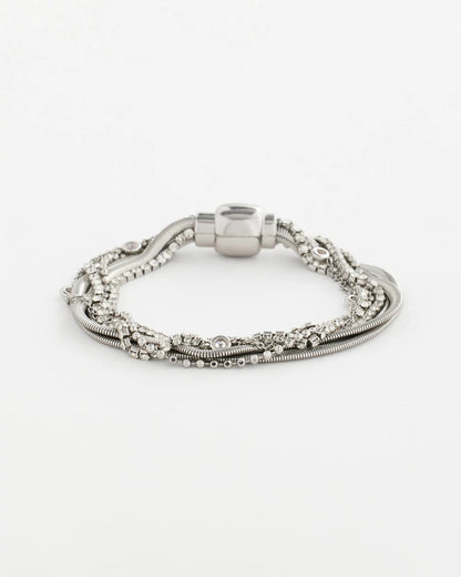 Chico's Silvertone Multistrand Bracelet