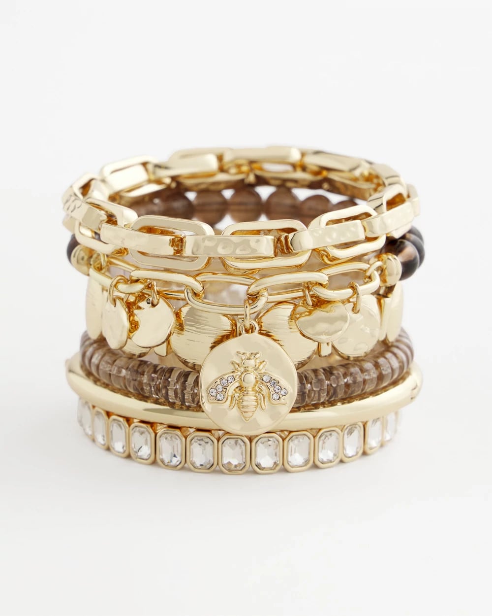 Chico's Neutral Fireball Stretch Bracelet