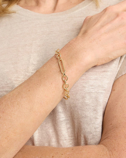 Chico's Shiny Goldtone Novelty Charm Bracelet