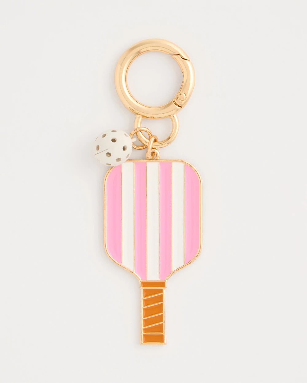 Chico's Pink Enamel Pickleball Bag Charm