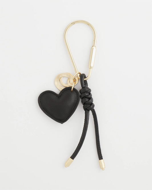 Chico's Faux Leather Heart Bag Charm