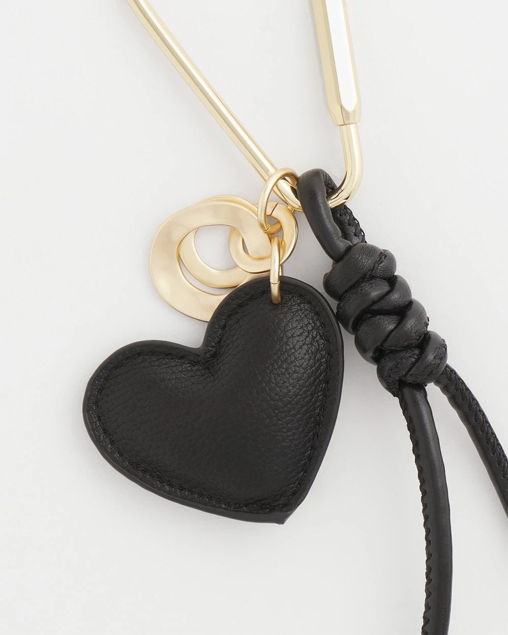 Chico's Faux Leather Heart Bag Charm
