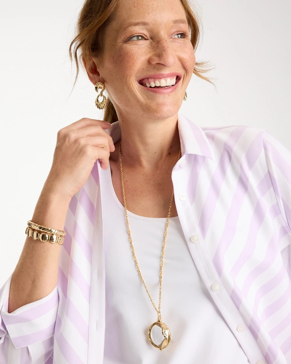 Chico's Butterfly Wing Monocle Necklace