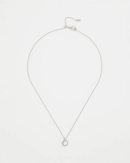 Chico's Silver Pearl Single Strand Necklace