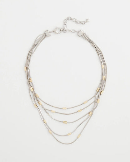 Chico's Mixed Metal Multi-Strand Necklace