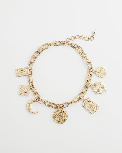 Chico's Gold Celestial Charm Necklace