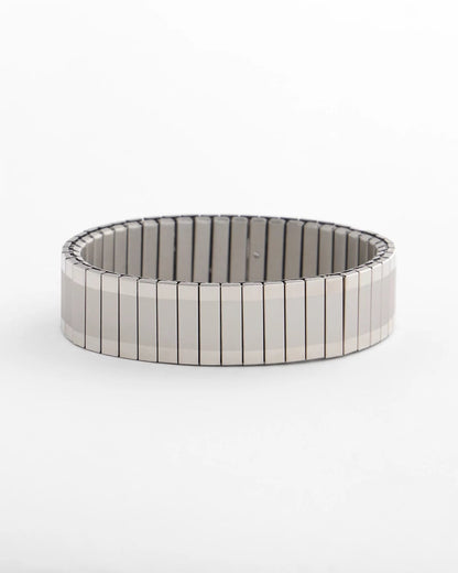 Chico's Silver Tone Stretch Watchband Bracelet