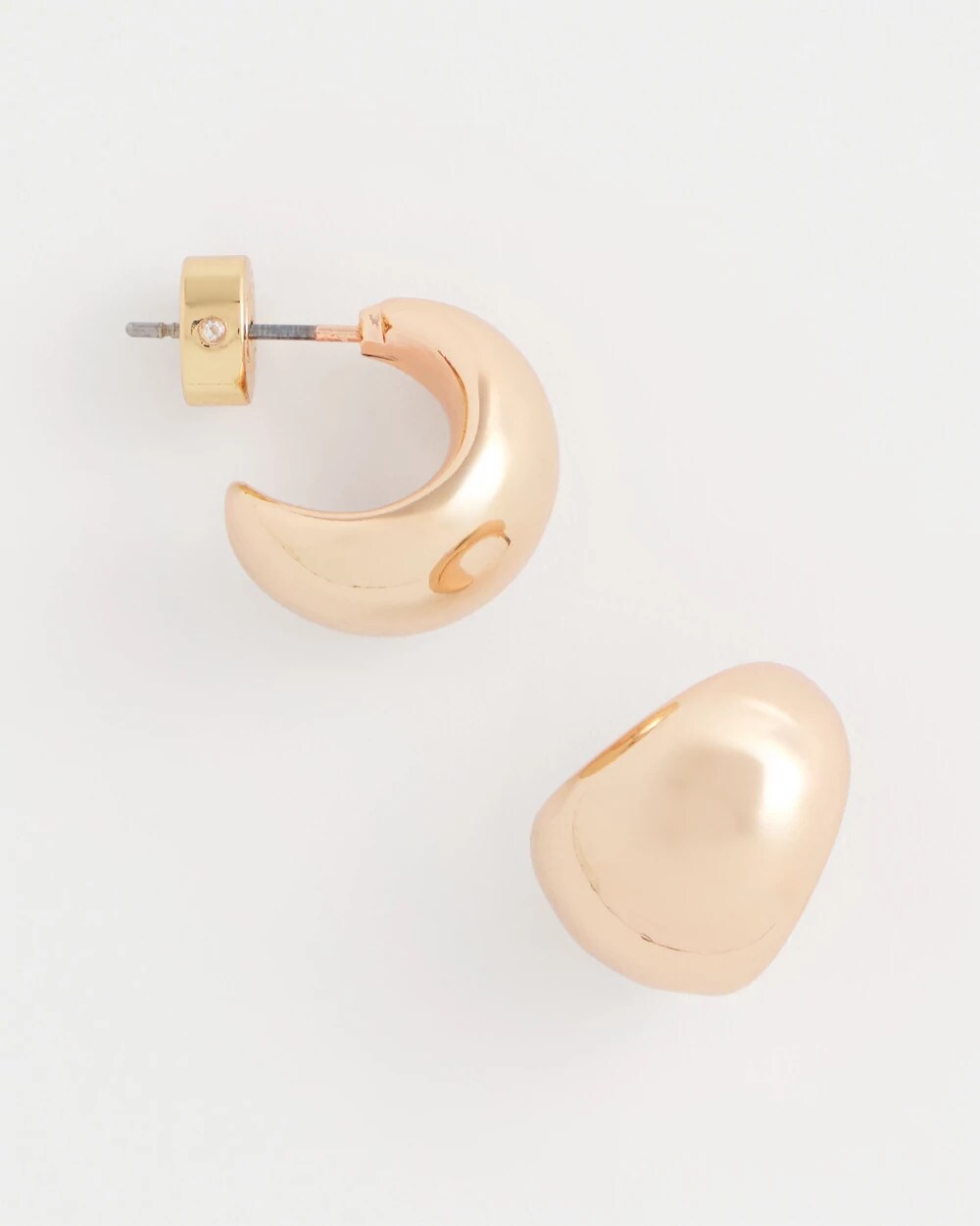 Chico's Rose Gold Huggie Hoop Earrings