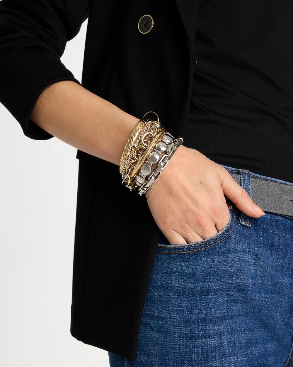 Chico's Open Link Stretch Bracelet