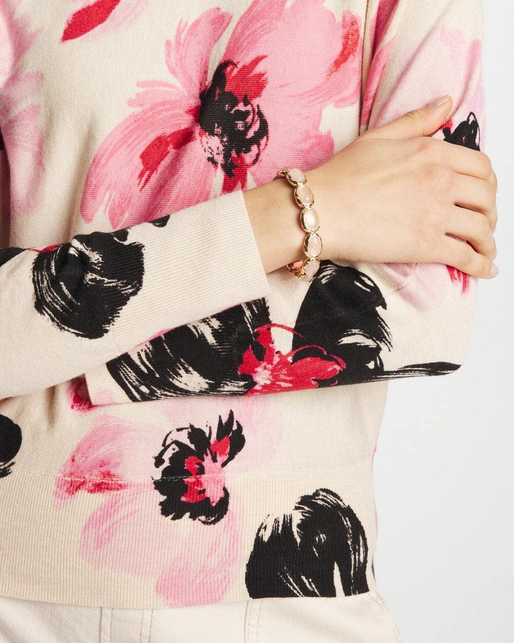 Chico's Blush Large Stretch Bracelet