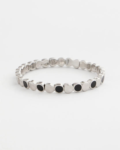 Chico's Black Mini Circle Stretch Bracelet