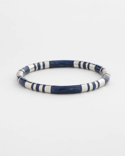 Chico's Blue Enamel Hinge Bangle