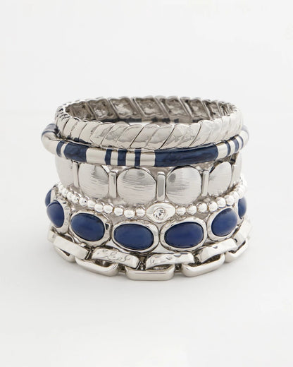 Chico's Blue Enamel Hinge Bangle