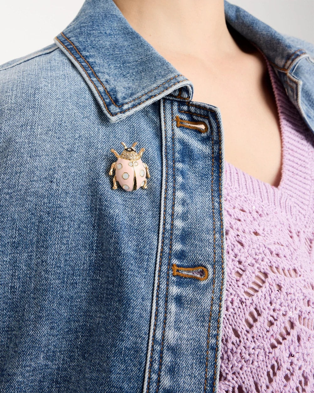 Chico's Lady Bug Brooch