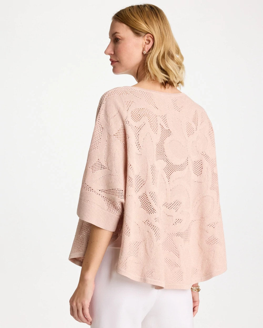Chico's Boatneck Rounded Hem Poncho
