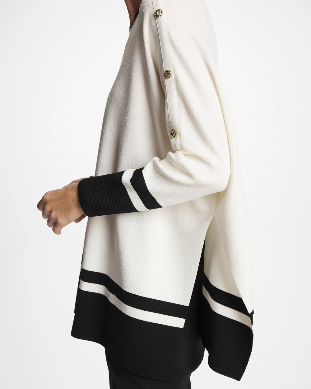 Chico's Button Detail Poncho