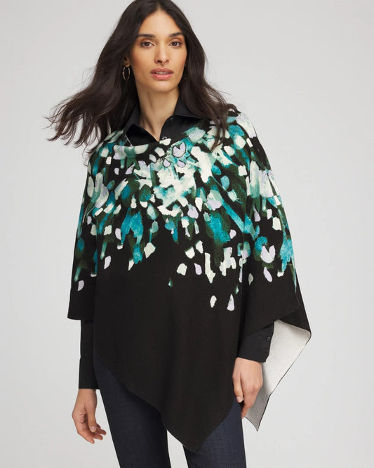 Chico's Convertible Knit Boatneck Poncho