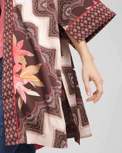 Chico's Long Mixed-Print Kimono