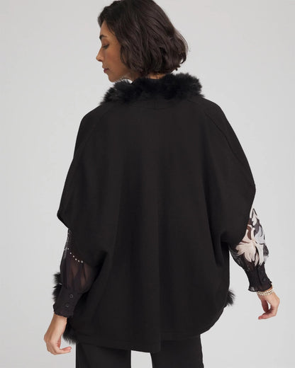 Chico's Faux Fur Cocoon