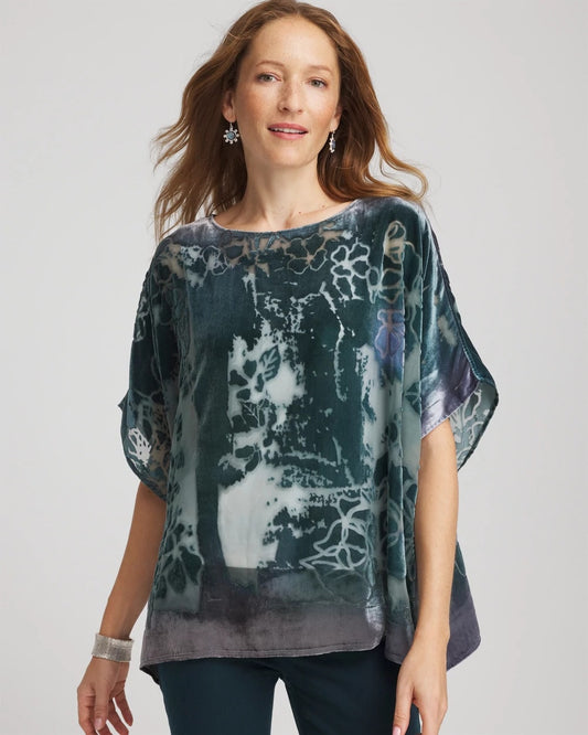 Chico's Velvet Burnout Passion Poncho