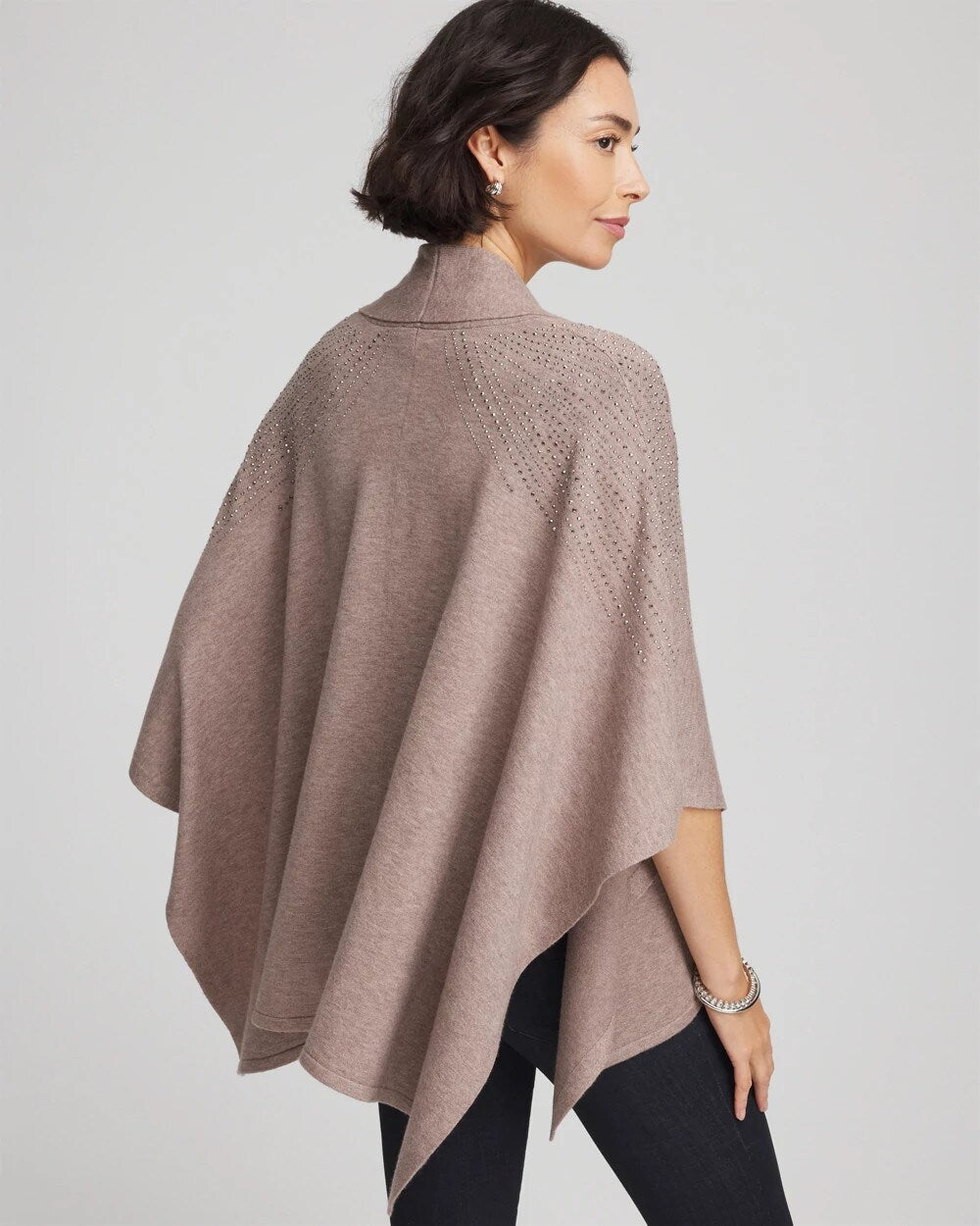 Chico's Embellished Shawl Collar Ruana