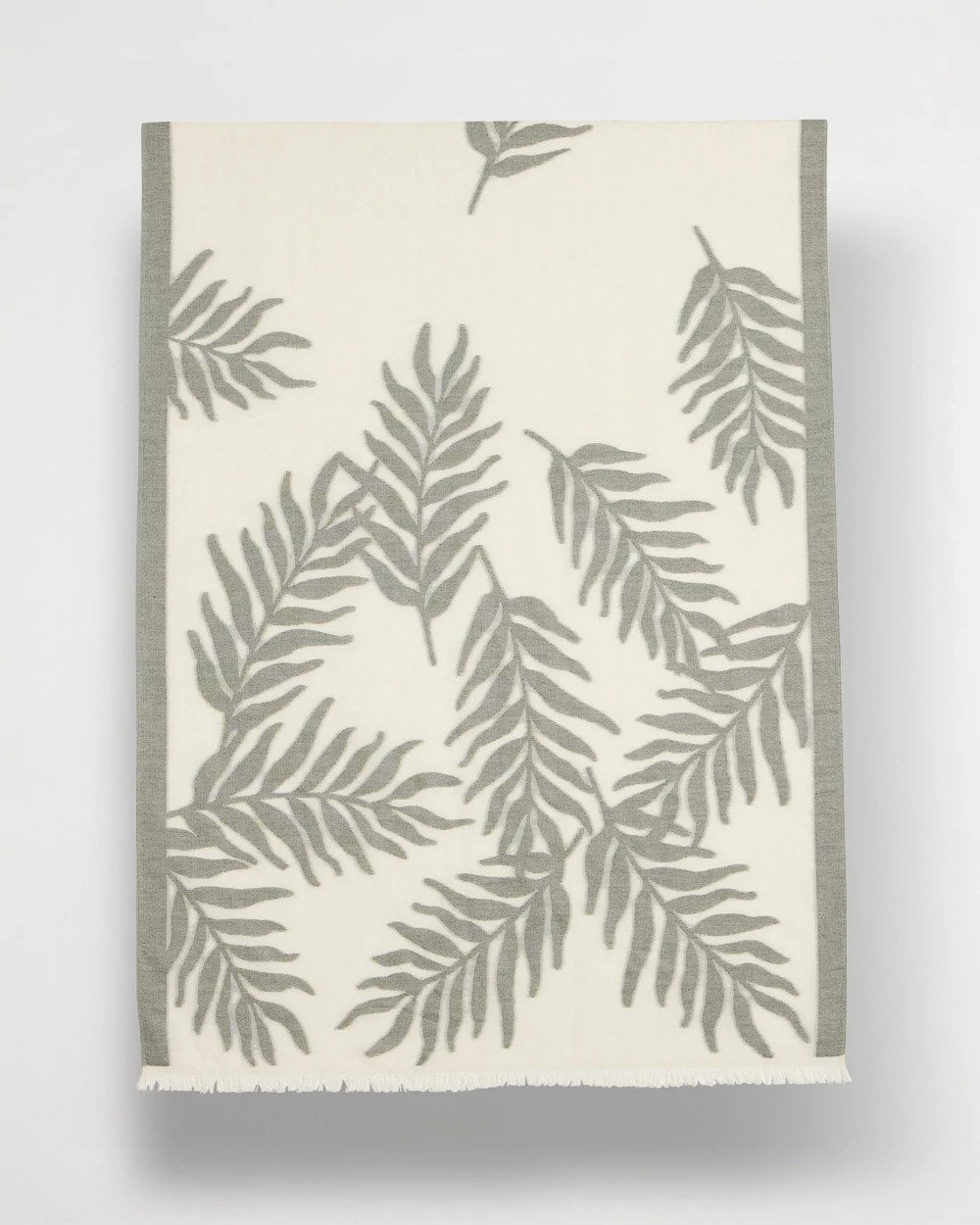 Chico's Palm Embroidered Oblong Scarf