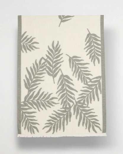 Chico's Palm Embroidered Oblong Scarf