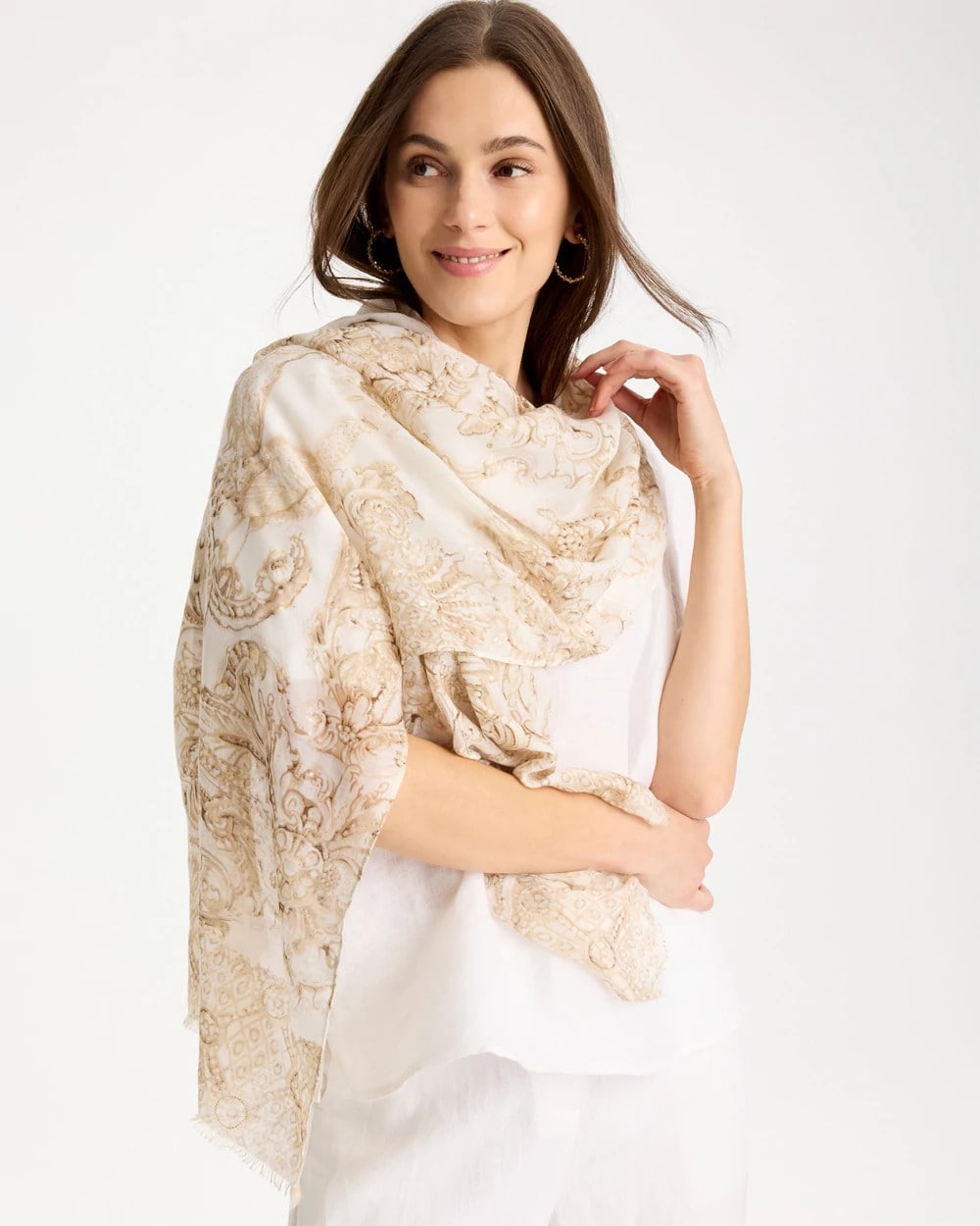 Chico's Foiled Oblong Scarf