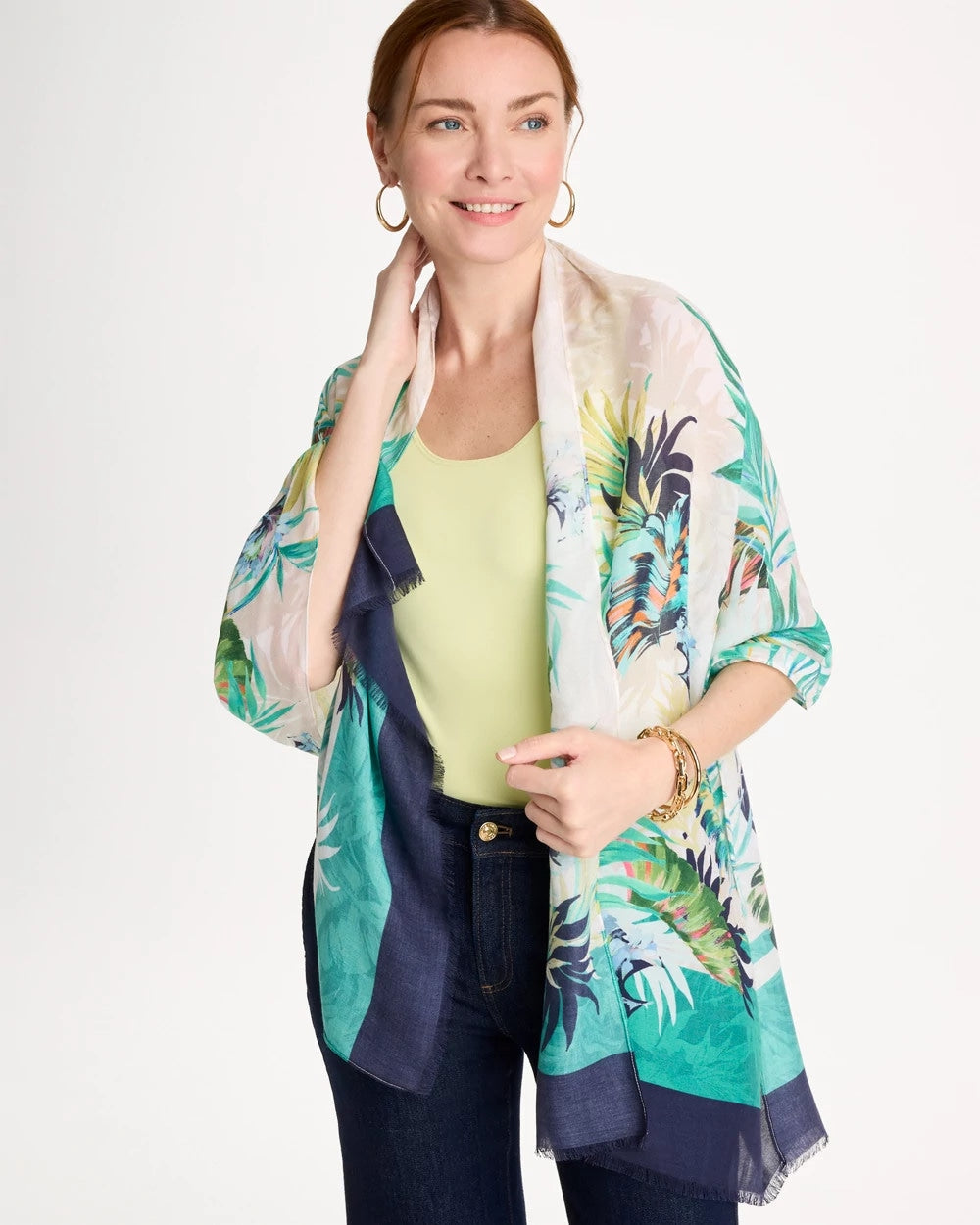 Chico's Printed Oblong Scarf