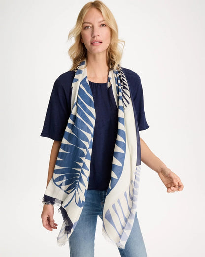 Chico's Palm Frond Oblong Scarf