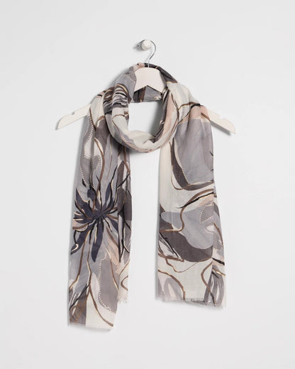 Chico's Foiled Floral Oblong Scarf