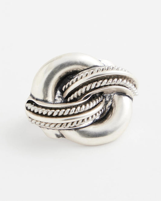 Chico's Silvertone Knot Scarf Ring