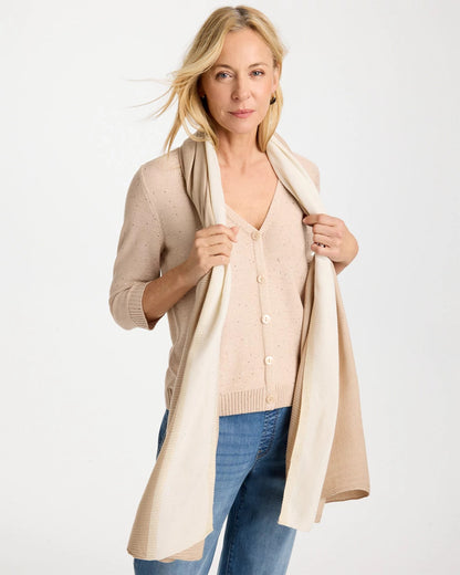 Chico's Ombre Pleated Oblong Scarf