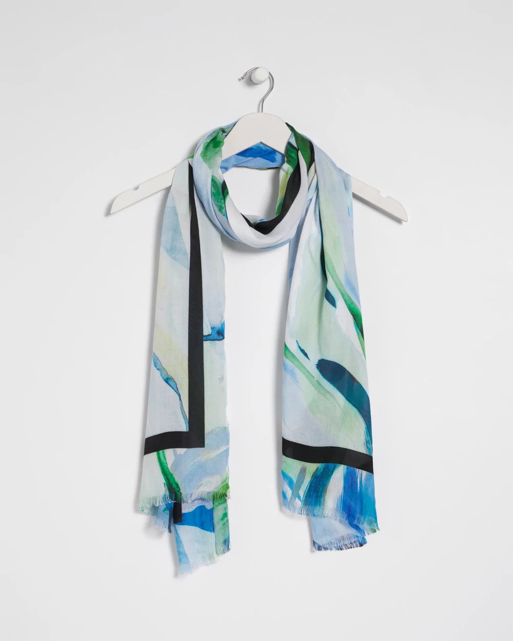 Chico's Blooming Brush Oblong Scarf