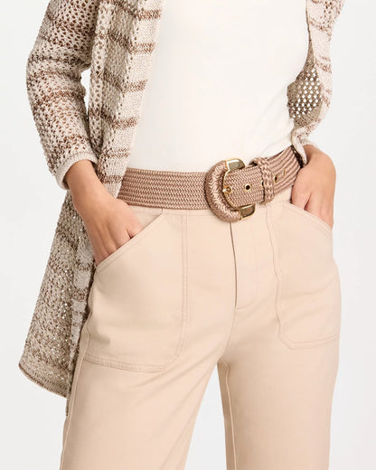 Chico's Satin Stretch Metal Belt