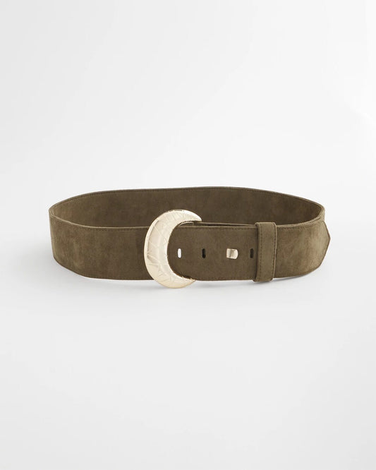 Chico's Green Faux Suede Sash Belt