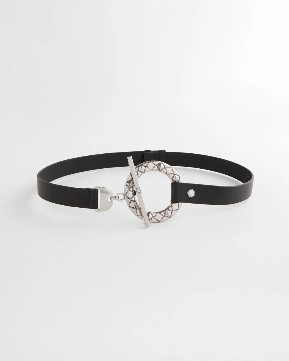 Chico's Silver Toggle Trouser Belt