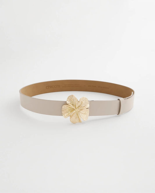 Chico's Floral Buckle Trouser Belt