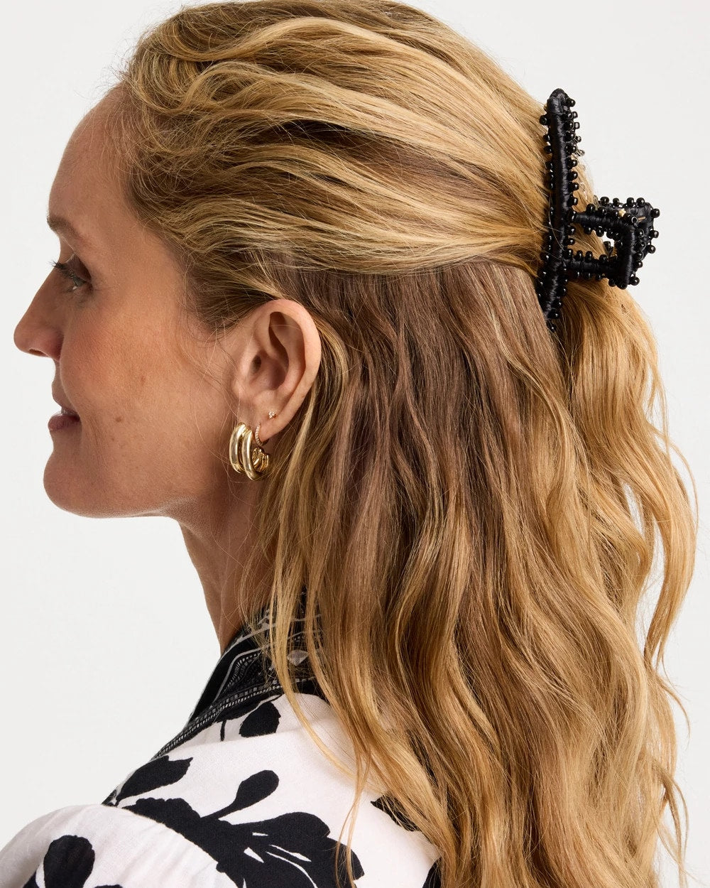 Chico's Black Raffia Hair Clip