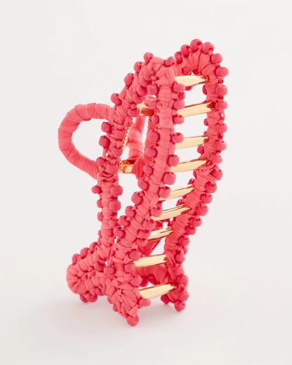 Chico's Coral Fish Raffia Hair Clip