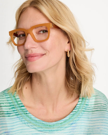 Chico's Neutral Matte Square Readers