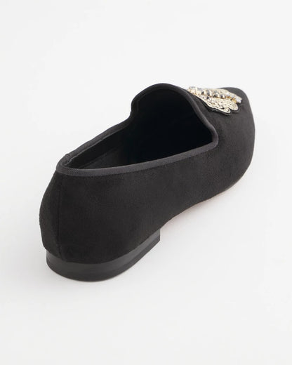 Chico's Black Microsuede Loafers